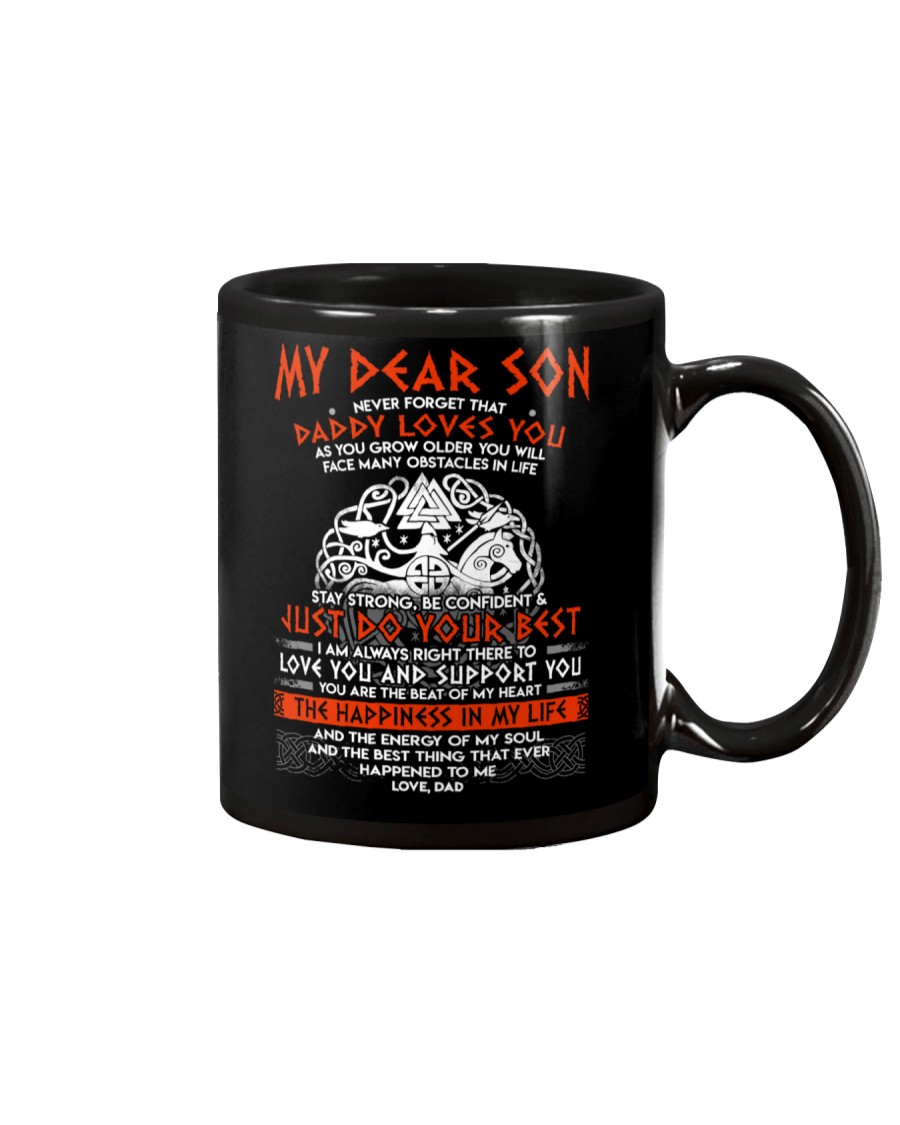 Viking Dad Son Stay Strong Mug