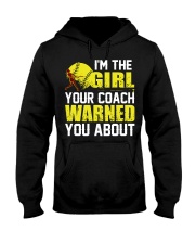 Softball I'm the girl Hooded Sweatshirt thumbnail