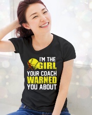 Softball I'm the girl Ladies T-Shirt lifestyle-holiday-womenscrewneck-front-1