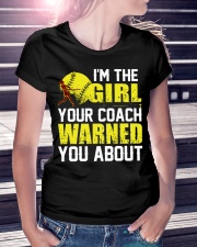 Softball I'm the girl Ladies T-Shirt lifestyle-women-crewneck-front-7