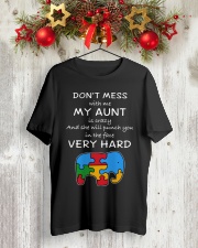 Autism My Aunt Will Punch You In The Face Classic T-Shirt lifestyle-holiday-crewneck-front-2