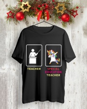 Unicorn Special Education Teacher Classic T-Shirt lifestyle-holiday-crewneck-front-2