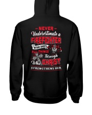 Never Underestimate A Firefighter Hooded Sweatshirt thumbnail