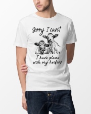Farmer Plans with my heifers Classic T-Shirt lifestyle-mens-crewneck-front-14