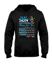 Autism Always Remember Mommy Loves You Son Mom Hooded Sweatshirt thumbnail