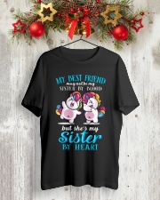 Unicorn Sister By Heart Classic T-Shirt lifestyle-holiday-crewneck-front-2