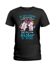 Unicorn Sister By Heart Ladies T-Shirt thumbnail