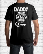 Daddy Son's First Hero Daughter's First Love Classic T-Shirt lifestyle-mens-crewneck-back-1
