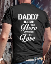 Daddy Son's First Hero Daughter's First Love Classic T-Shirt lifestyle-mens-crewneck-back-2