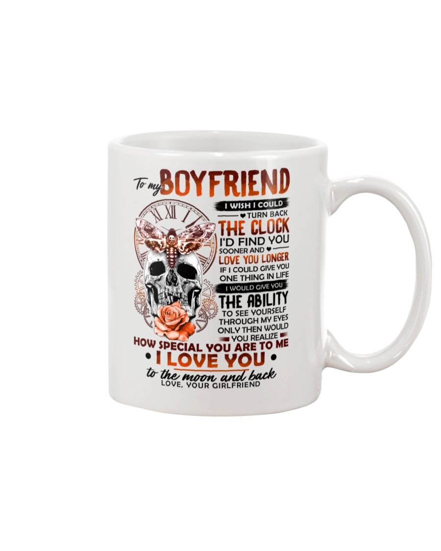 Butterfly Boyfriend Clock Ability Moon Mug