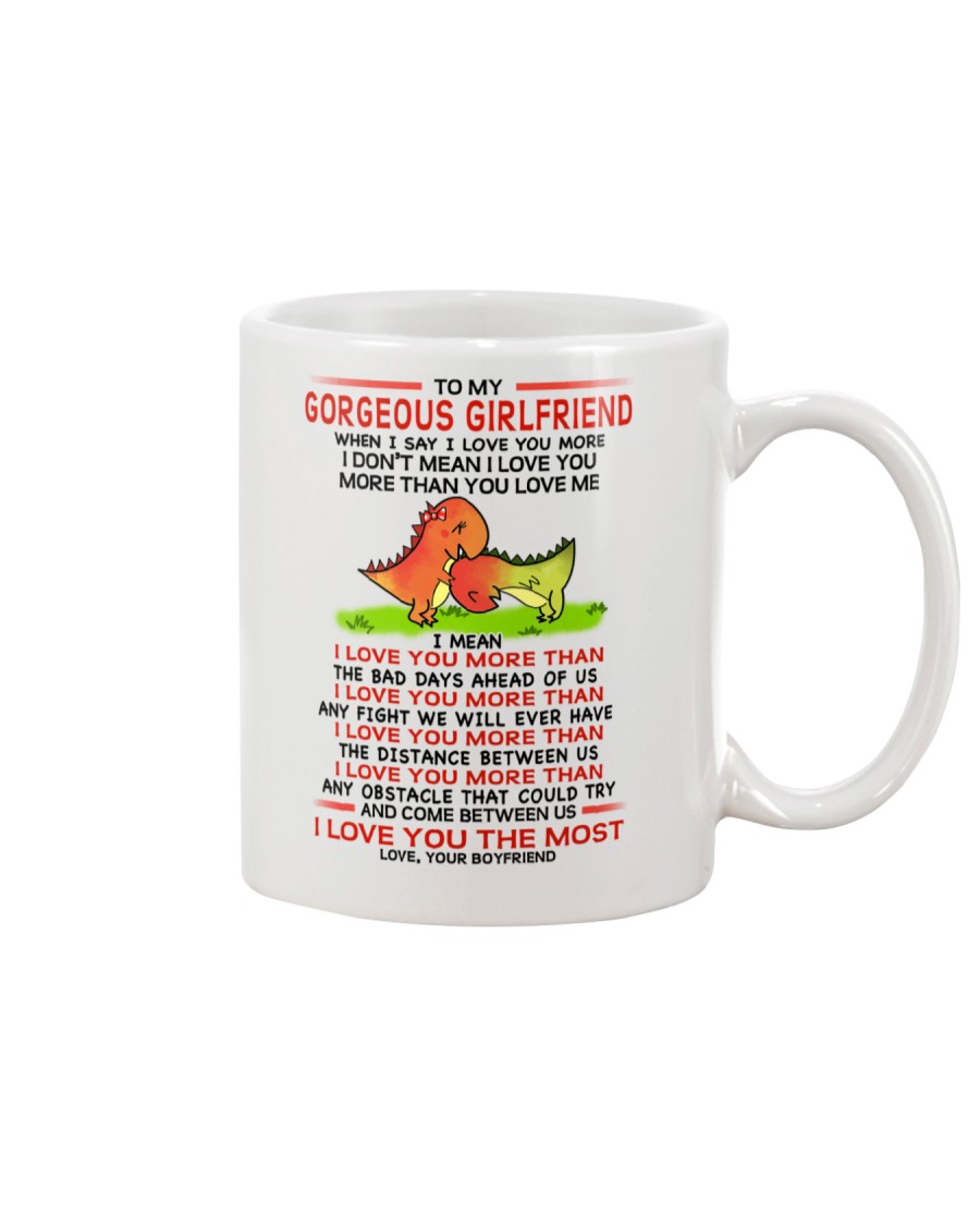 Dinosaur Girlfriend I Love You Most Mug