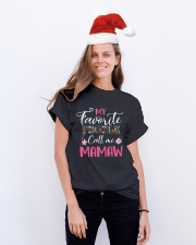 Autism Mamaw Grandma Classic T-Shirt lifestyle-holiday-crewneck-front-1