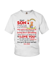 Family Son Dad Breathing Support Moon Youth T-Shirt thumbnail