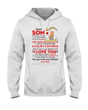 Family Son Dad Breathing Support Moon Hooded Sweatshirt thumbnail