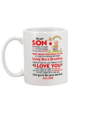 Family Son Dad Breathing Support Moon Mug back