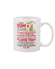 Family Son Dad Breathing Support Moon Mug front