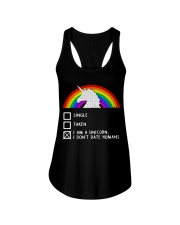 Unicorn Dont Date Humans Ladies Flowy Tank thumbnail
