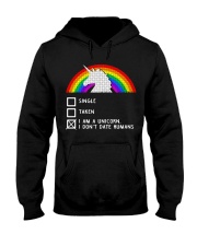 Unicorn Dont Date Humans Hooded Sweatshirt thumbnail