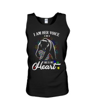 Autism Bear Her Voice My Heart Unisex Tank thumbnail