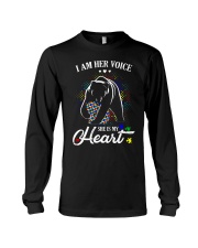 Autism Bear Her Voice My Heart Long Sleeve Tee thumbnail