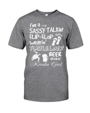 I'm A Sassy Talkin' Flip-Flop Wearin' Turtle Classic T-Shirt front