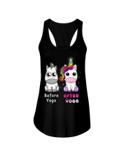 Unicorn Before After Yoga Ladies Flowy Tank thumbnail