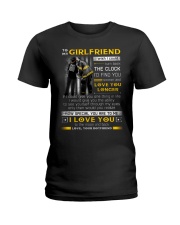 Firefighter Girlfriend Clock Ability Moon Ladies T-Shirt thumbnail