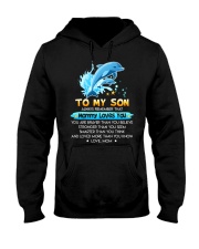 Dolphin Son Mom Mommy Loves You Hooded Sweatshirt thumbnail