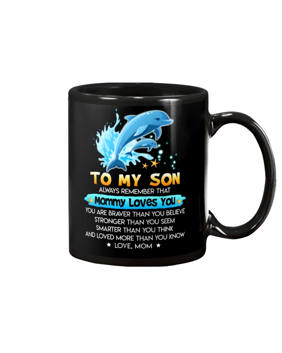 Dolphin Son Mom Mommy Loves You Mug