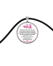 Breast Cancer You Only Fail When You Stop Trying Cord Circle Necklace thumbnail