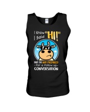 Farmer Cow I said Hi but Unisex Tank thumbnail