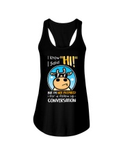 Farmer Cow I said Hi but Ladies Flowy Tank thumbnail