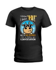 Farmer Cow I said Hi but Ladies T-Shirt thumbnail
