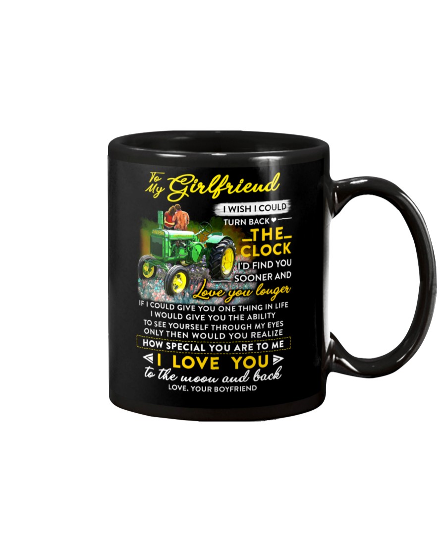 Farmer Girlfriend Clock Ability Moon Mug
