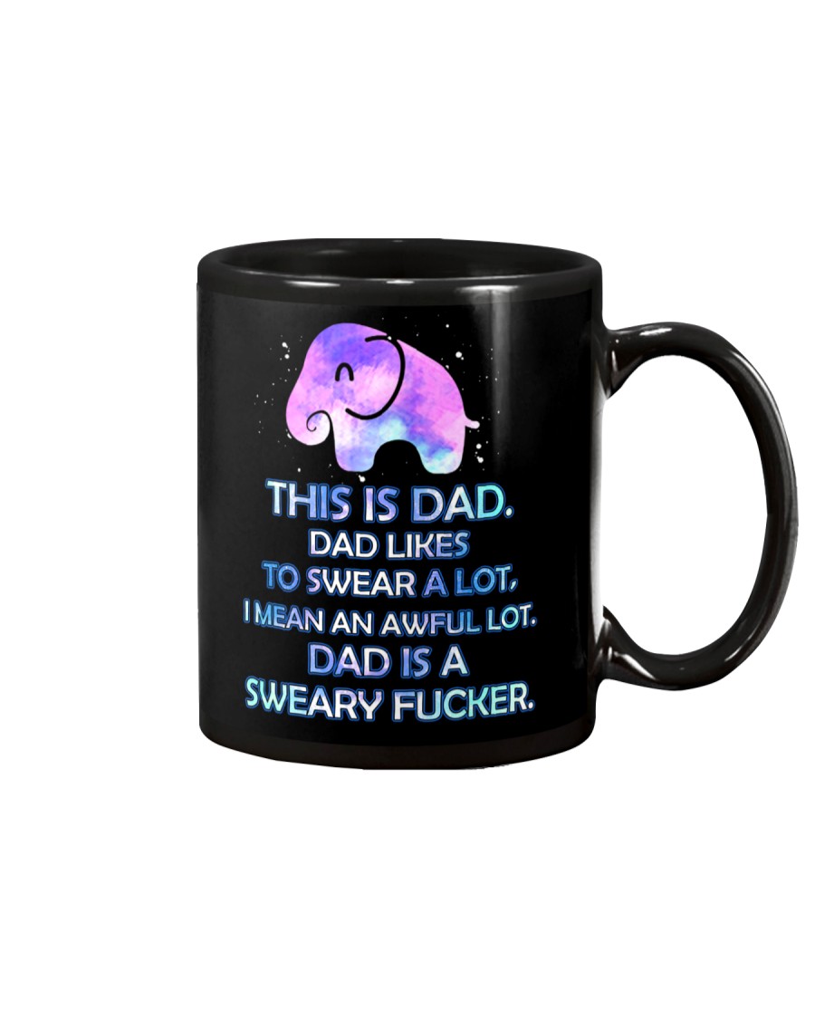 Dad Likes To Swear Elephant Mug