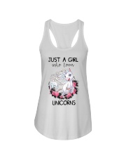 Just A Girl Who Love Unicorns Ladies Flowy Tank thumbnail