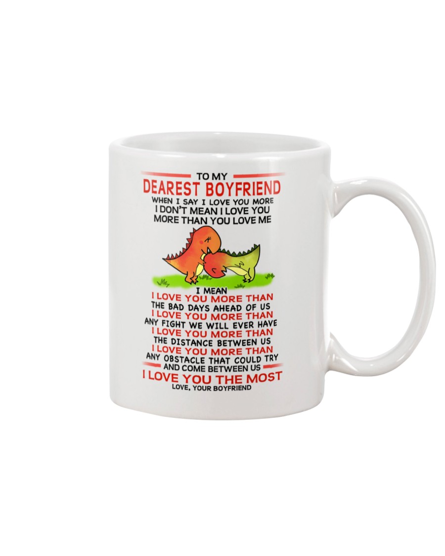 Dinosaur Boyfriend I Love You Most Mug Mug
