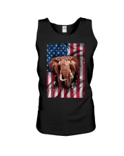 American Flag Elephant Unisex Tank thumbnail