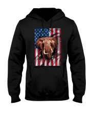 American Flag Elephant Hooded Sweatshirt thumbnail