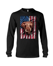 American Flag Elephant Long Sleeve Tee thumbnail