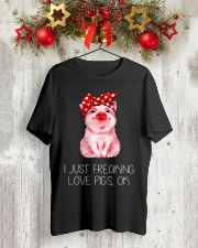Farmer freaking love pigs Classic T-Shirt lifestyle-holiday-crewneck-front-2