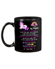 Mom's Words To Unicorn Daughter Mug back