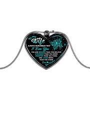 Butterfly I Love You Wife Metallic Heart Necklace front