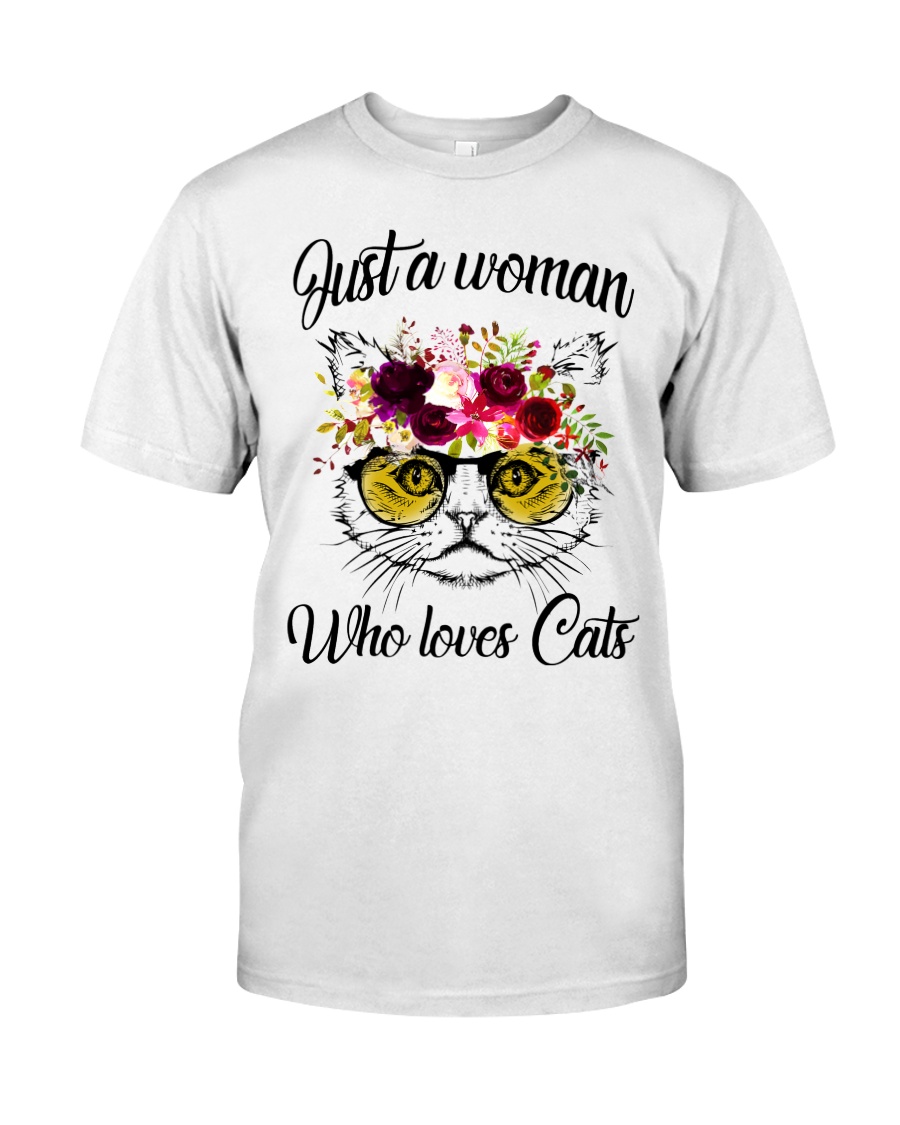 Just A Woman Who Loves Cats Shirt Classic T-Shirt