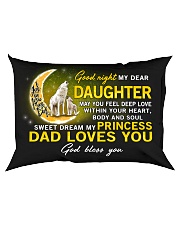 Wolf Sweet Dream My Princess Daughter Rectangular Pillowcase back