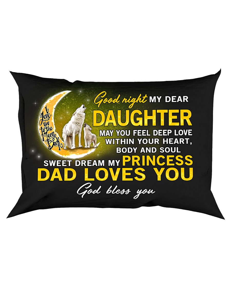 Wolf Sweet Dream My Princess Daughter Rectangular Pillowcase