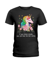 Unicorn Listen Closely Ladies T-Shirt thumbnail
