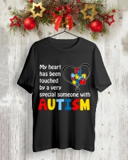 My Heart Touched By autism Classic T-Shirt lifestyle-holiday-crewneck-front-2