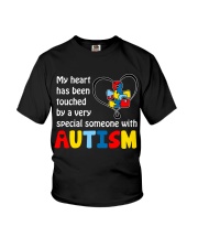 My Heart Touched By autism Youth T-Shirt thumbnail