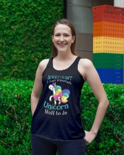 Unicorn Stuff To Do Ladies Flowy Tank lifestyle-bellaflowy-tank-front-2
